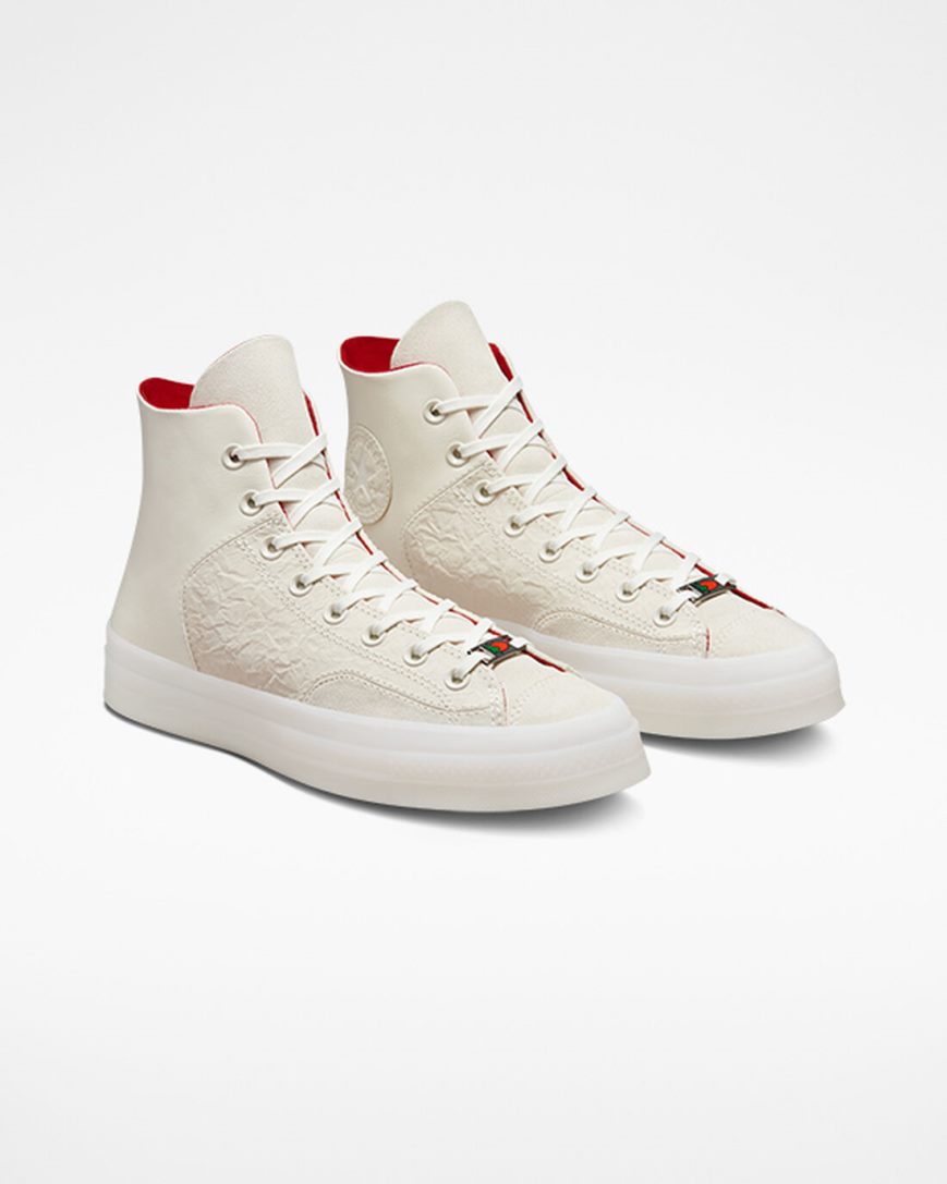 Zapatillas Altas Converse Chuck 70 Marquis Year of the Rabbit Hombre Beige Rojas Blancas | PE 758LP4